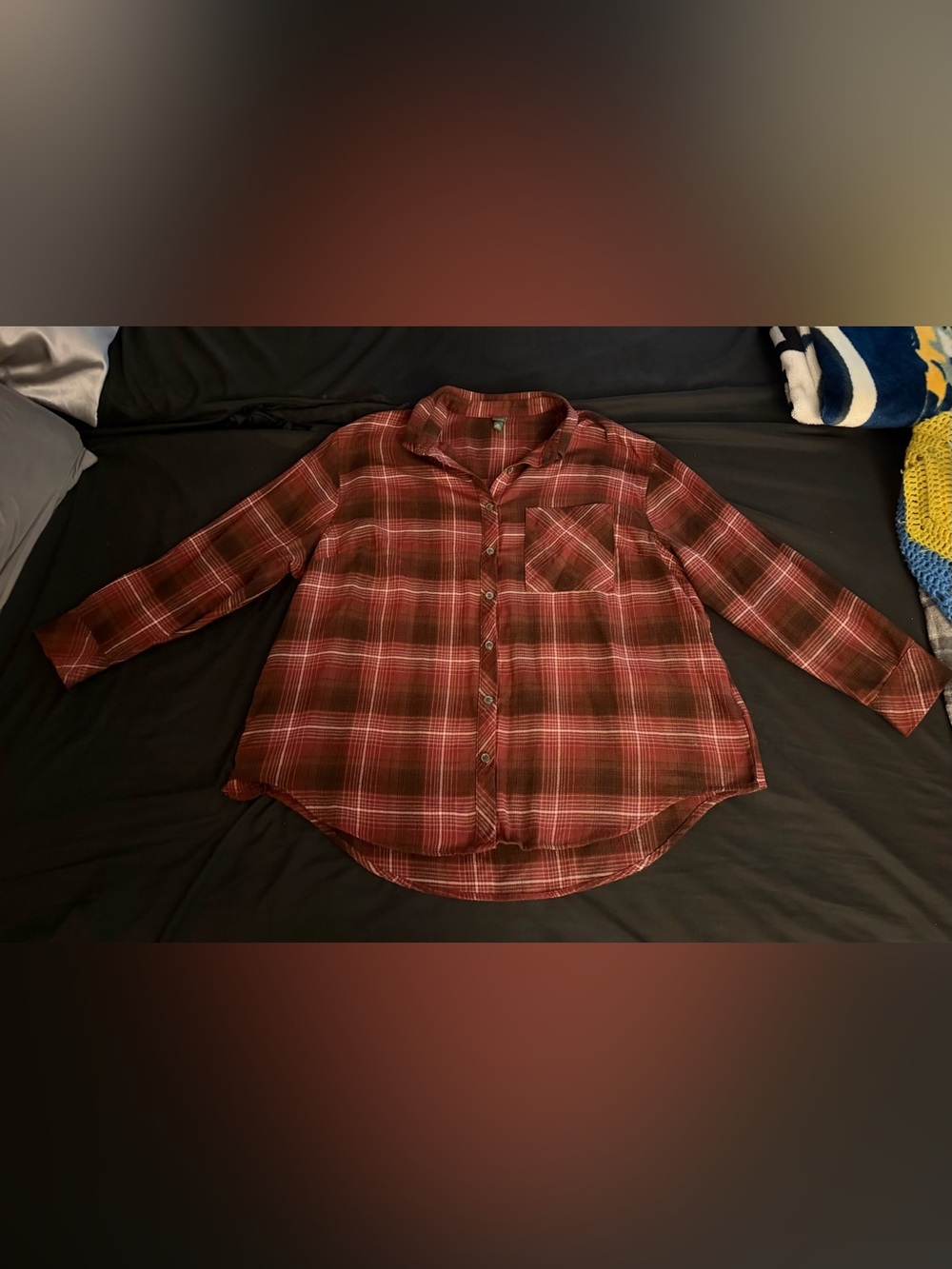 Women’s Wild Fable burgundy plaid shacket size XXL in EUC